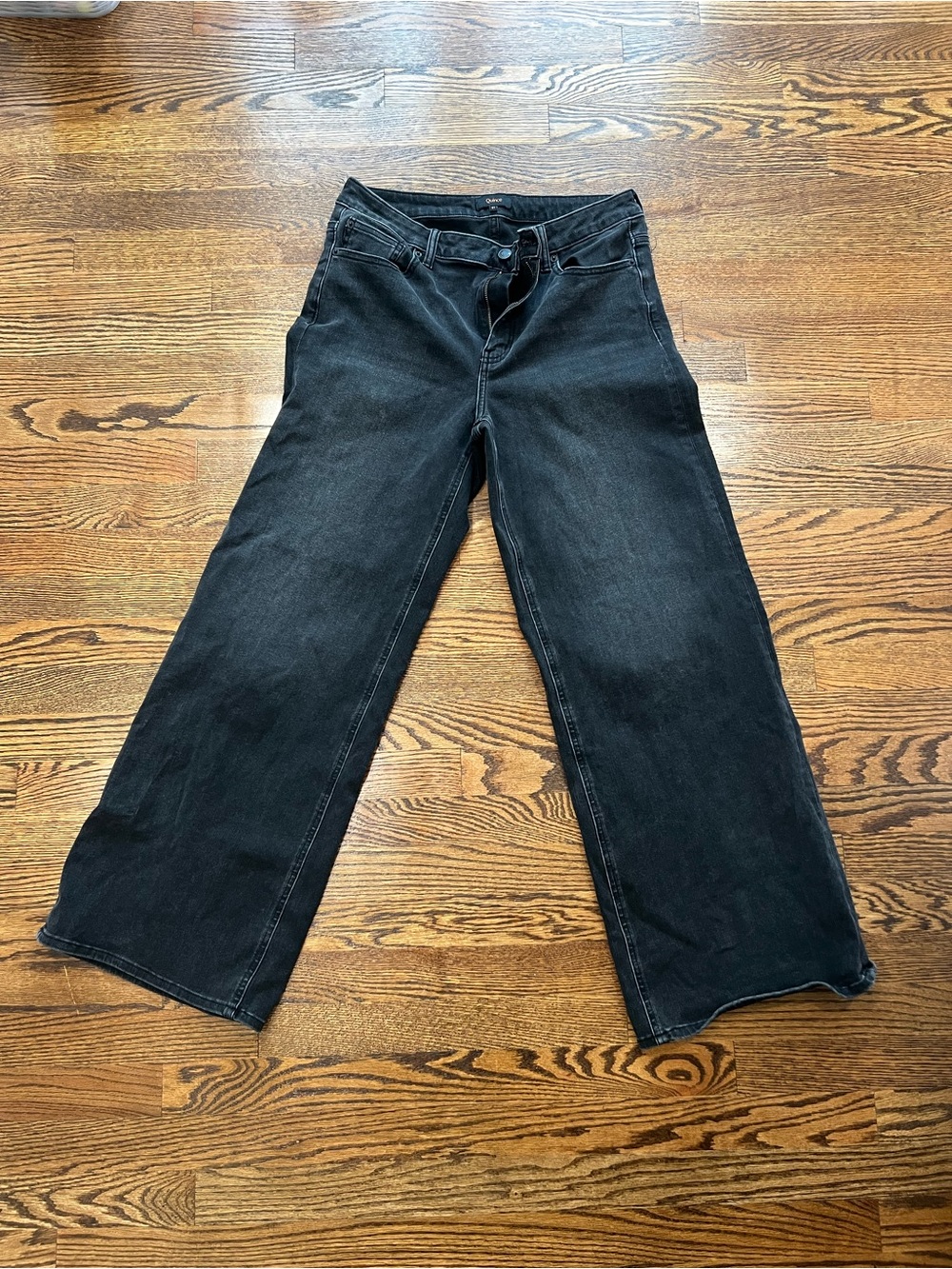 Quince | Wide Leg Black Wash Jeans